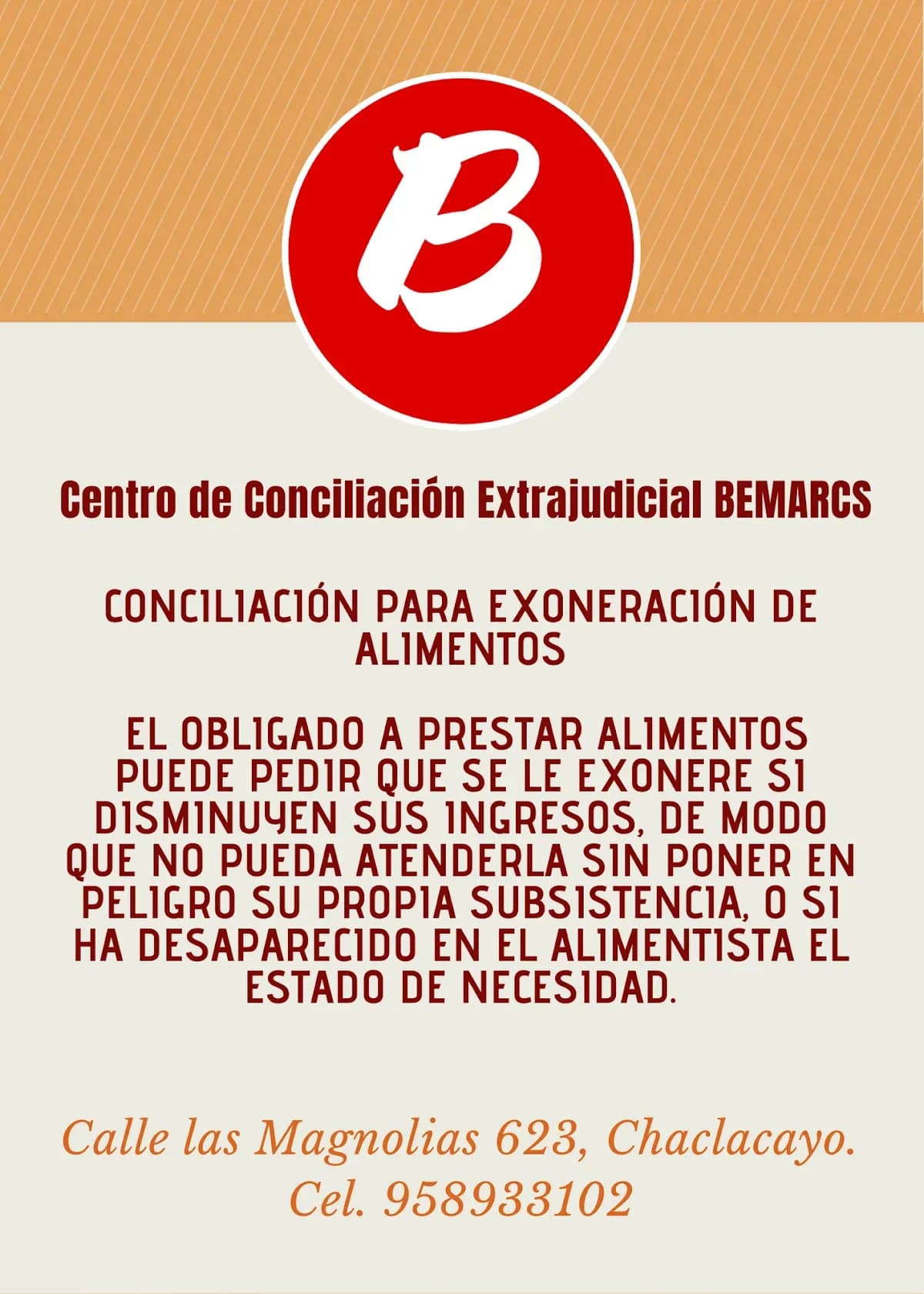 CENTRO DE CONCILIACION EXTRAJUDICIAL BEMARCS, notaría en Chaclacayo