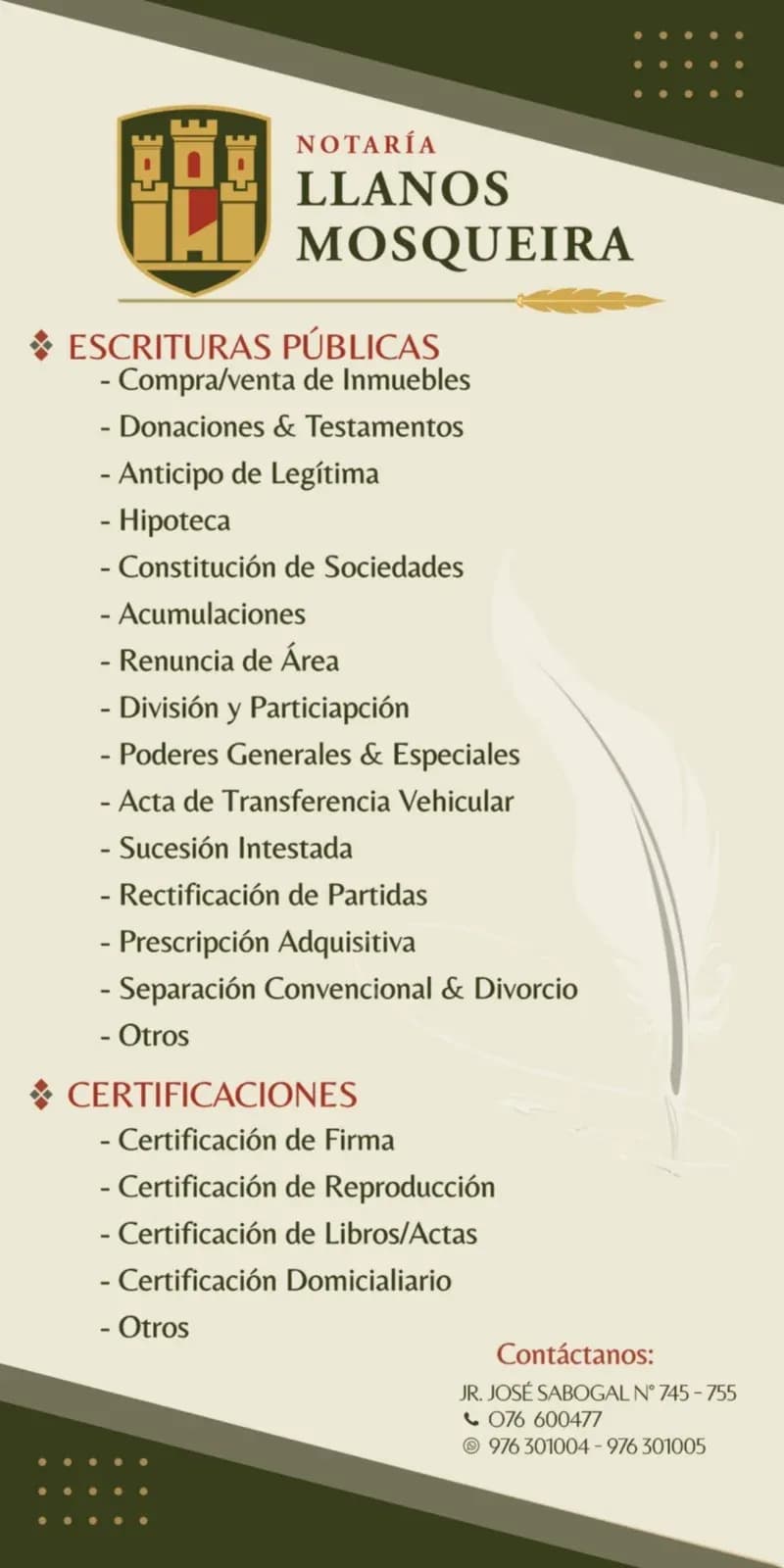 Notaría Llanos Mosqueira