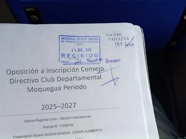 Atención notarial en Notaría Cesar Bazan Naveda