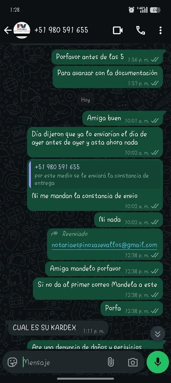 Atención notarial en Notaria Fernández Valderrama